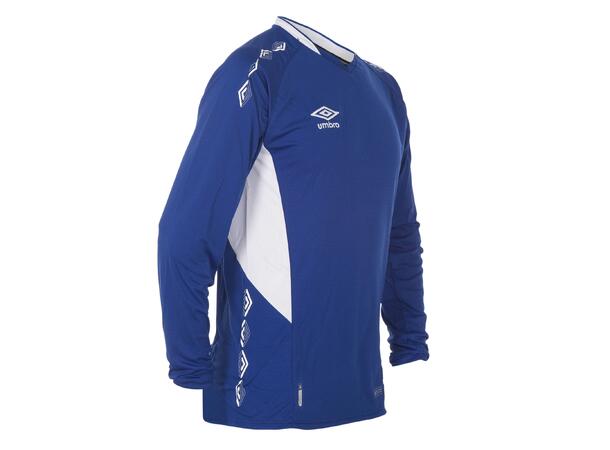 UMBRO UX-1 Jersey LS jr Blå/Hvit 116 Flott langermet spillertrøye 